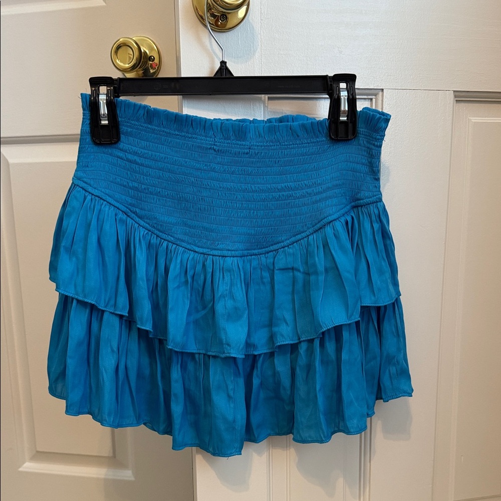 Mustard Seed Vibrant Blue Mini Skirt